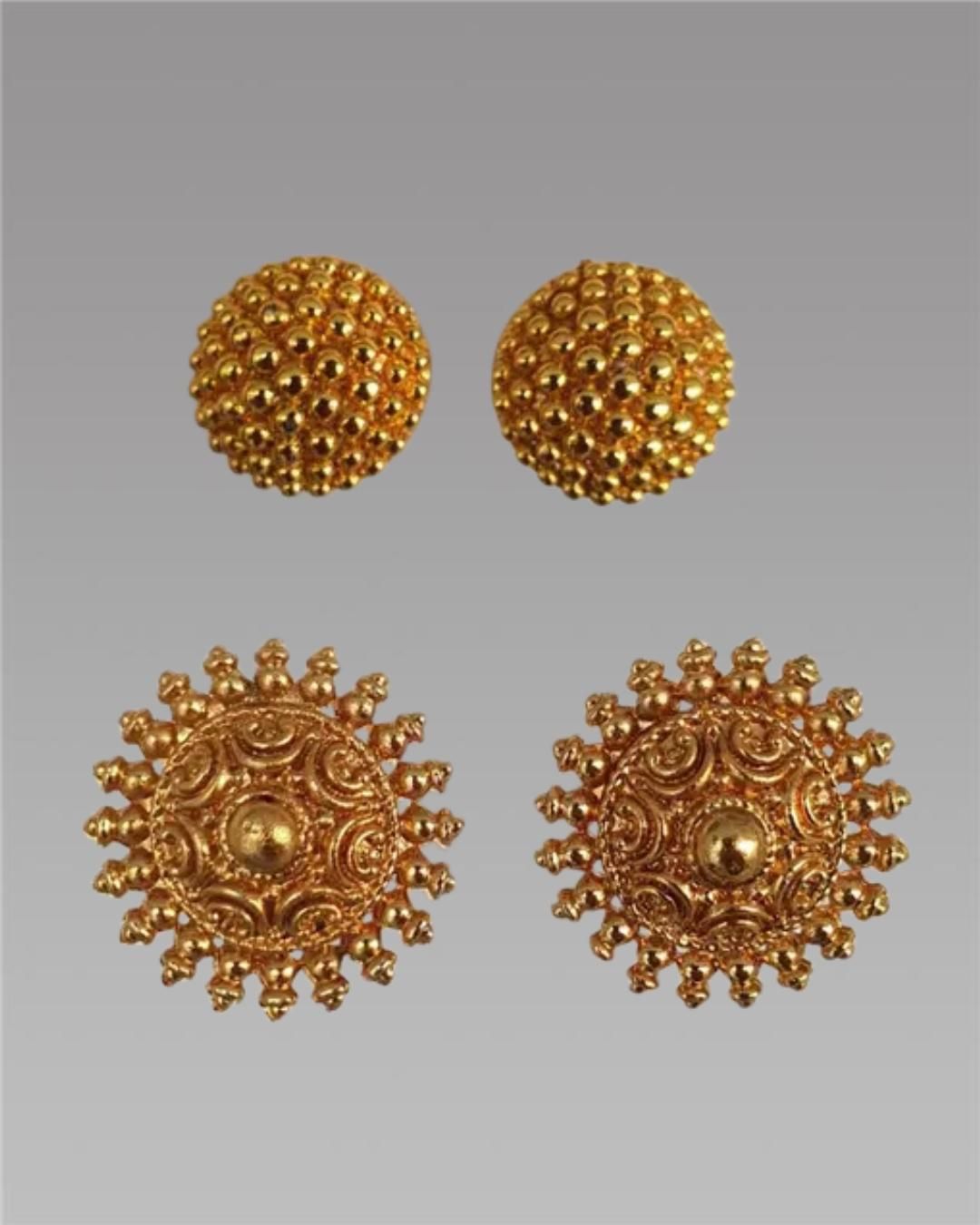 Trendy Gold Plated Earrings (Combo)